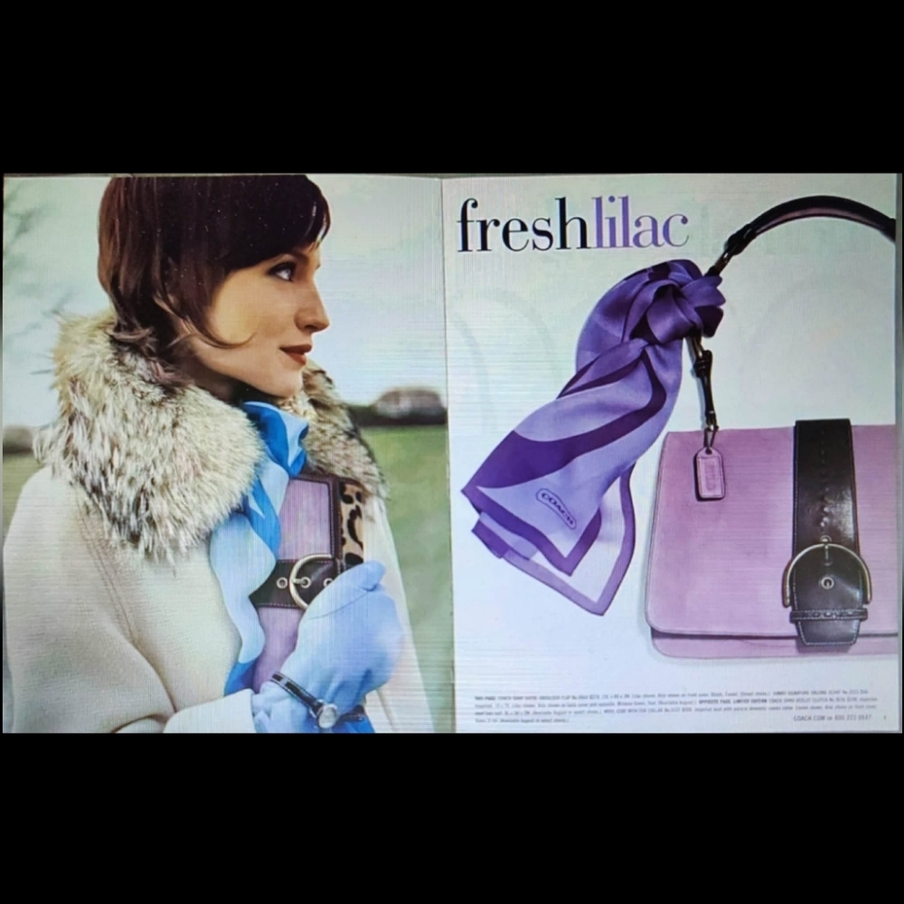 Coach Vintage Lavender Suede 2005 Handbag w/ COA & Coach Dustbag in EUC - Picture 13 of 14